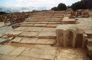 The Grand Staircase and to the right the Loggia, Malia
