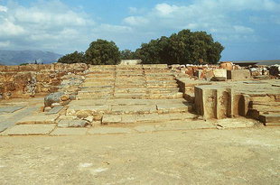 The Grand Staircase and the Loggia on the right, Malia