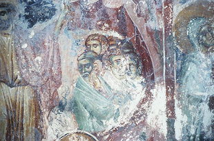 Μια τοιχογραφία στην εκκλησία του Άγιου Ονούφριου στον Θρόνο