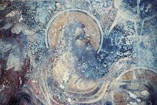 Une fresque dans l'église d'Agios Onoufrios, Thronos