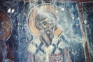 Un affresco della chiesa di Agios Onoufrios, Thronos