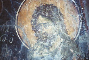 Une fresque dans l'église d'Agios Onoufrios, Thronos