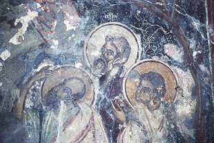 Μια τοιχογραφία στην εκκλησία του Άγιου Ονούφριου στον Θρόνο
