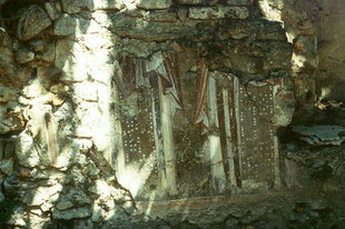 Frescoes in the ruins of the Panagia Church in Patsos