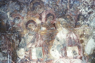 Une fresque dans l'église de Sotiras Christos, Meskla