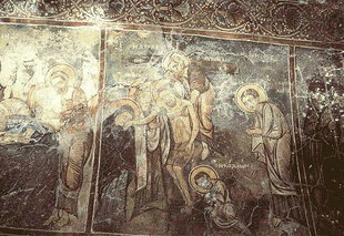 A fresco in Sotiras Christos Church, Kefali