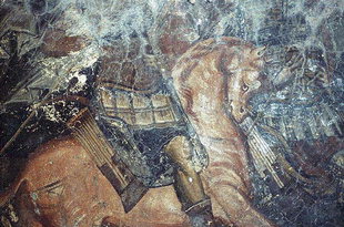 La fresque bien conservée de l'église de la Panagia, Sklavopoula