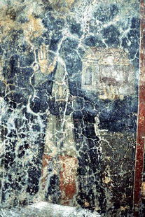 The donor of the Panagia Church with the model in his hands, Sklavopoula