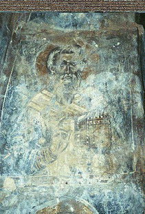 Une fresque dans l'église de la Panagia, Sklavopoula