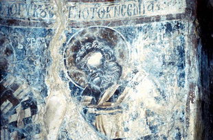 A fresco in the Panagia Church, Sklavopoula