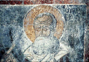 A fresco in Agia Anna Church, Anisaraki
