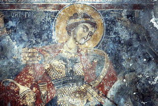 Τοιχογραφία του Αγίου Γεωργίου στην εκκλησία του Αγίου Γεωργίου στα Πλεμενιανά