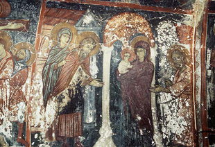 Une fresque dans l'église de la Panagia, Kadros