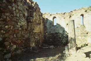 The ruins of the church of the Panagia in Agia, Kydonia