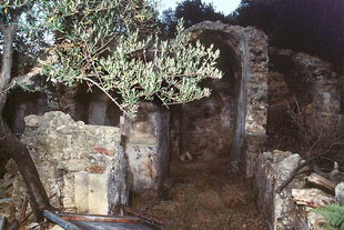 I ruderi della chiesa di Agios Georgios a Pervolia