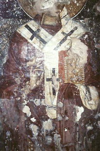 Fresko in der Agii Pateres-Kirche in Ano Floria