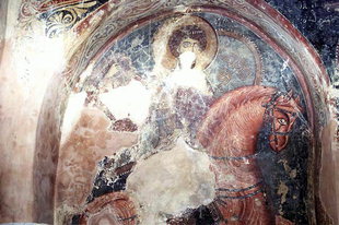 A fresco in Agios Georgios Church, Sklavopoula