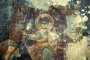 Une fresque dans l'église de la Panagia, Platanias