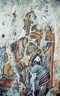 Une fresque dans l'église de la Panagia, Drimiskos