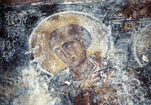 Une fresque dans l'église d'Agios Georgios, Lambini