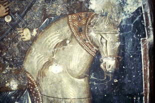Λεπτομέρεια από μια τοιχογραφία στην εκκλησία του Αγίου Γεωργίου Ξιφοφόρου στο Αποδούλου