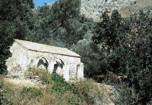 Die byzantinische Agios Georgios Xifoforos-Kirche in Apodoulou