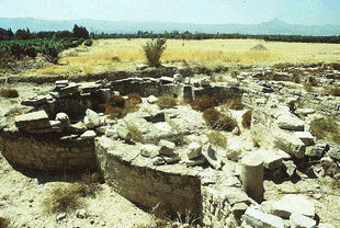 The remains of the four-conch basilica in Gortyn