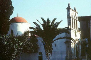 The dome and belfry of the Panagia in Kirianna