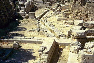 Die Ausgrabung vom minoischen Palast von Arhanes