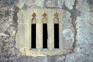 Das kunstvolle Fenster in der Michael Archangelos-Kirche, Vlahiana