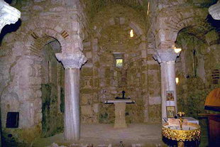 The interior of the 14C Agios Dimitrios Church, Agios Dimitrios