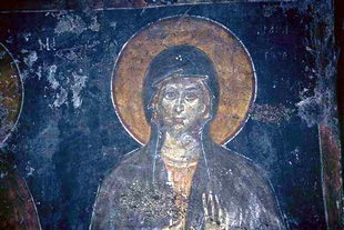 Une fresque dans l'église d'Agios Ioannis, Anogia