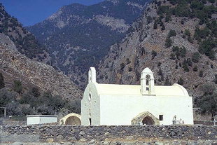 Die byzantinische Agia Triada-Kirche in Agia Roumeli