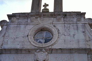 Das Kalergis-Wappen an der Profitis Ilias-Kirche, Mournies