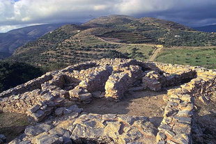 The fortress-like Minoan villa in Hamezi