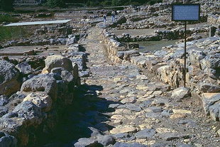 The Minoan paved road in Zakros