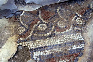Mosaic floor in the 5C basilica, Limin Hersonisou