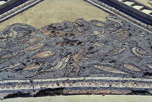 Mosaics in the Roman fountain in Limin Hersonisou