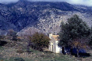 The Byzantine church of Timios Stavros  near Varsamonero Monastery