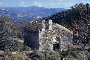 Die byzantinische Kirche Timios Stavros beim Varsamonero-Kloster