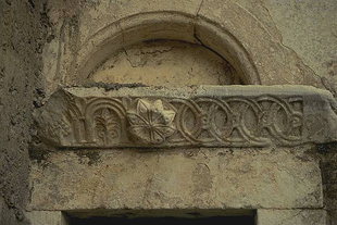 A detail of the portal Sotiras Christos Church in Gergeri