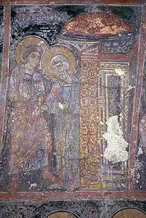 Fresko in der Michael Archangelos-Kirche in Asomatos