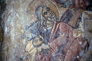 Une fresque dans l'église d'Agia Irini à Kournas