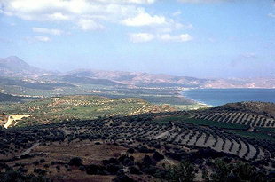 Kissamos Bay and the vineyards of Kastelli