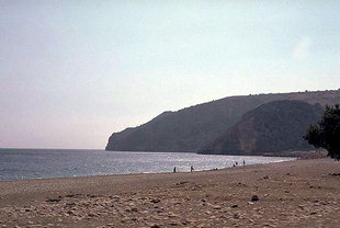 The beach in Sougia