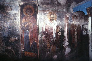Frescoes in Sotiras Church in Kato Viannos