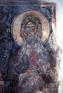 Fresko in der Panagia-Kirche in Vigli