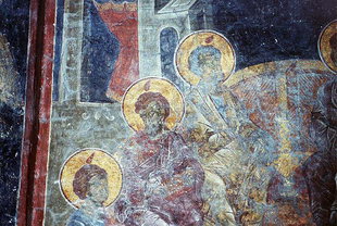 A fresco in Esodia Theotokou Church in Sklaverohori