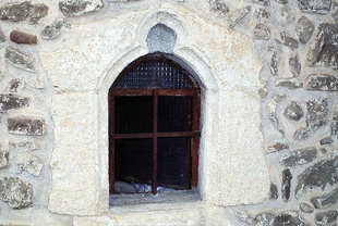 A window in Sotiras Church in Kato Viannos