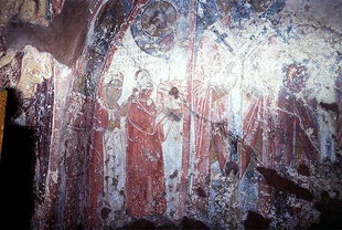 Les commettants (Georgios et Moshana Kantanoleon) de l'église de la Panagia, Rodovani